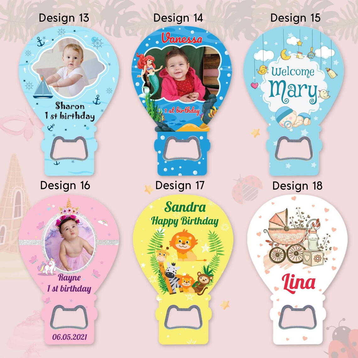 Hot Air Balloon Magnet Favor Gift for your Baby Shower