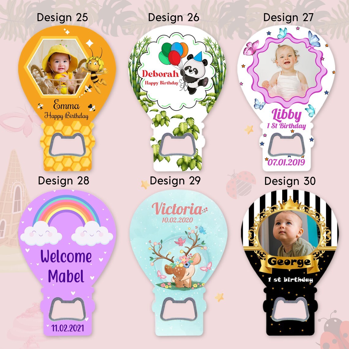 Hot Air Balloon Magnet Favor Gift for your Baby Shower
