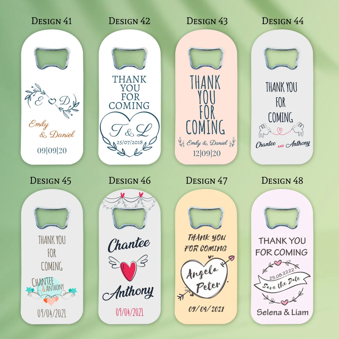 Custom Bottle Opener Fridge Magnet Favour Save the Dates
