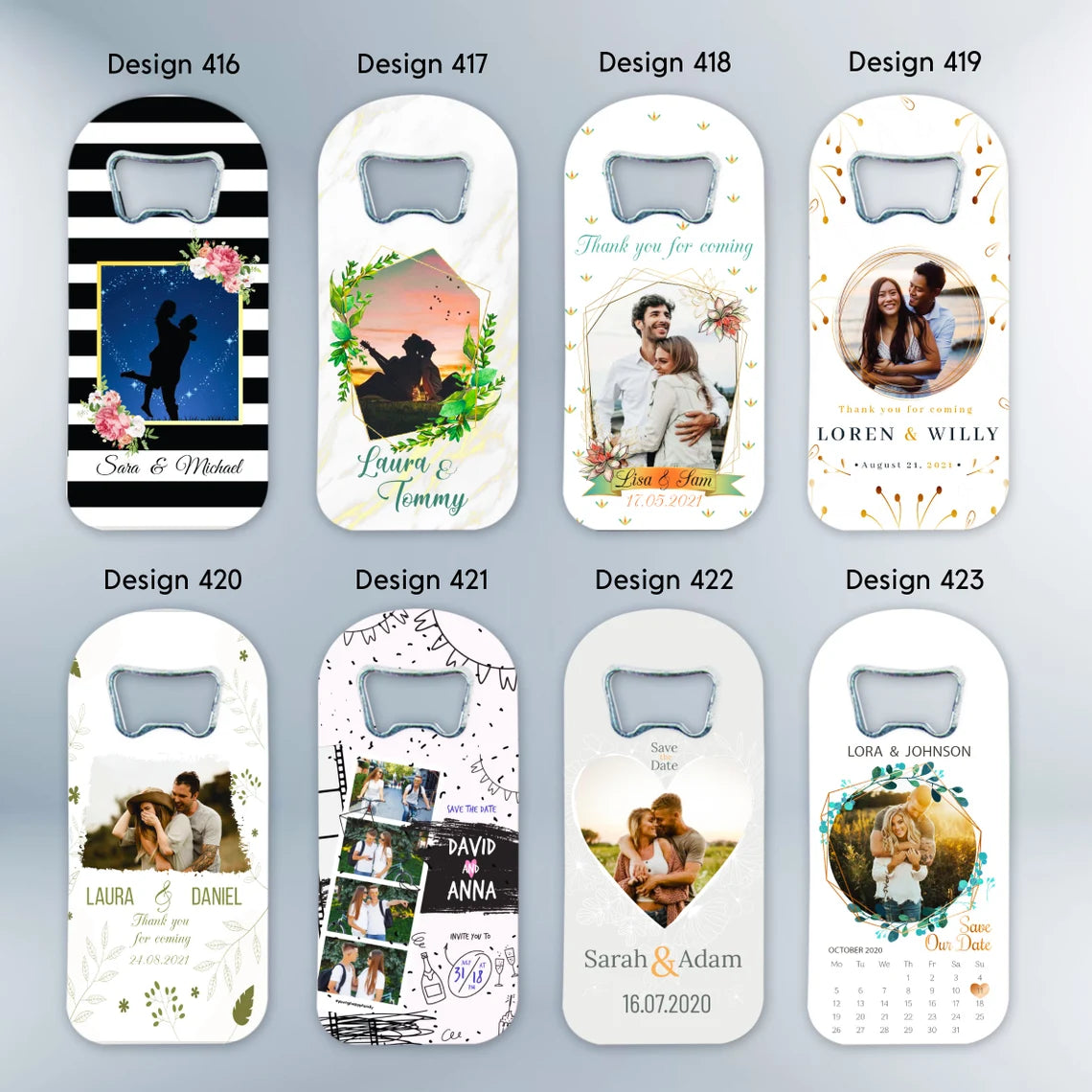 Picture Design Wedding Favor For Guests in Bulk Magnet and Bottle Opener