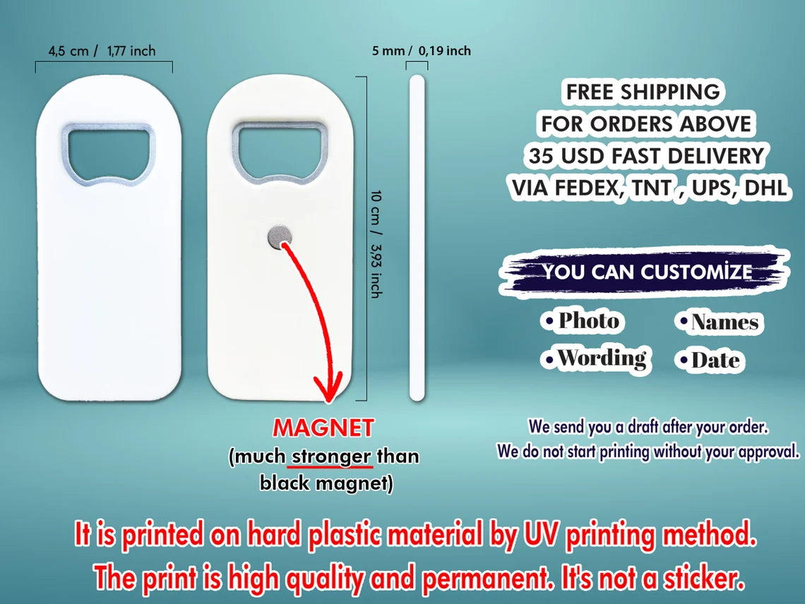 Wedding Gift Box Set – Custom Magnet & Opener Favors in Elegant Packaging