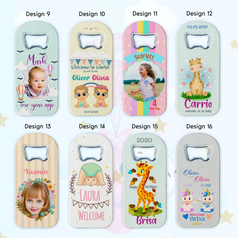 Customisable Baby Shower fridge Magnet Favors for 1st Birthday