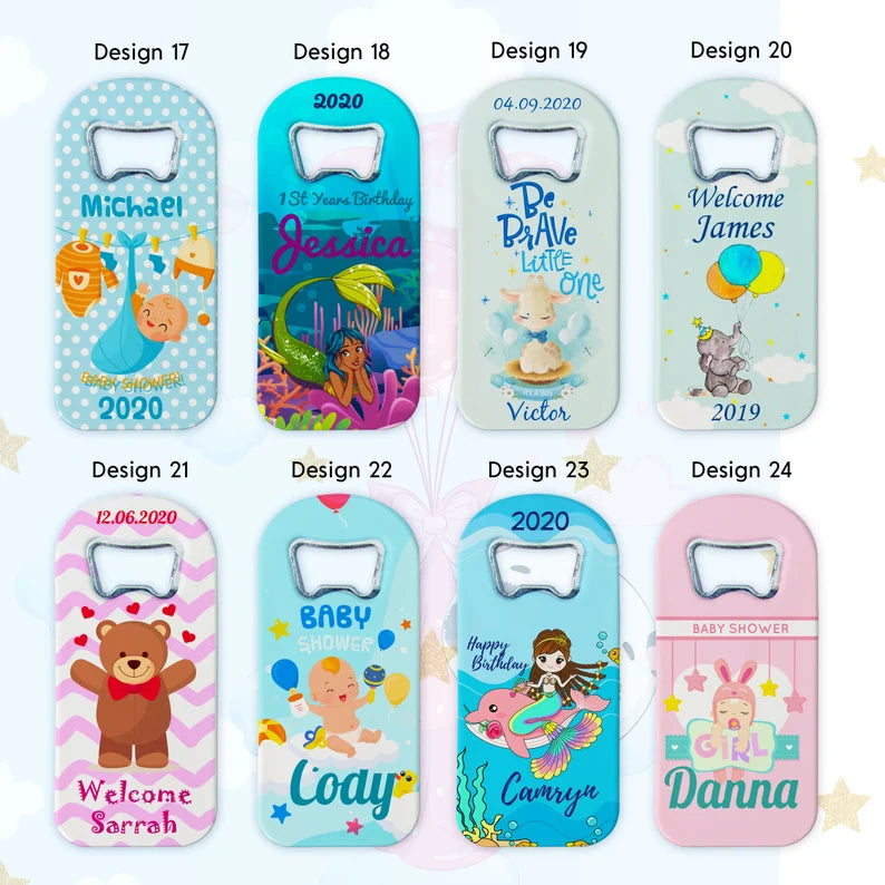 Customisable Baby Shower fridge Magnet Favors for 1st Birthday
