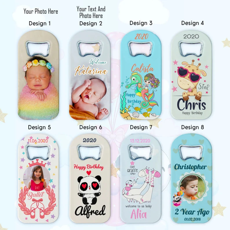 Customisable Baby Shower fridge Magnet Favors for 1st Birthday