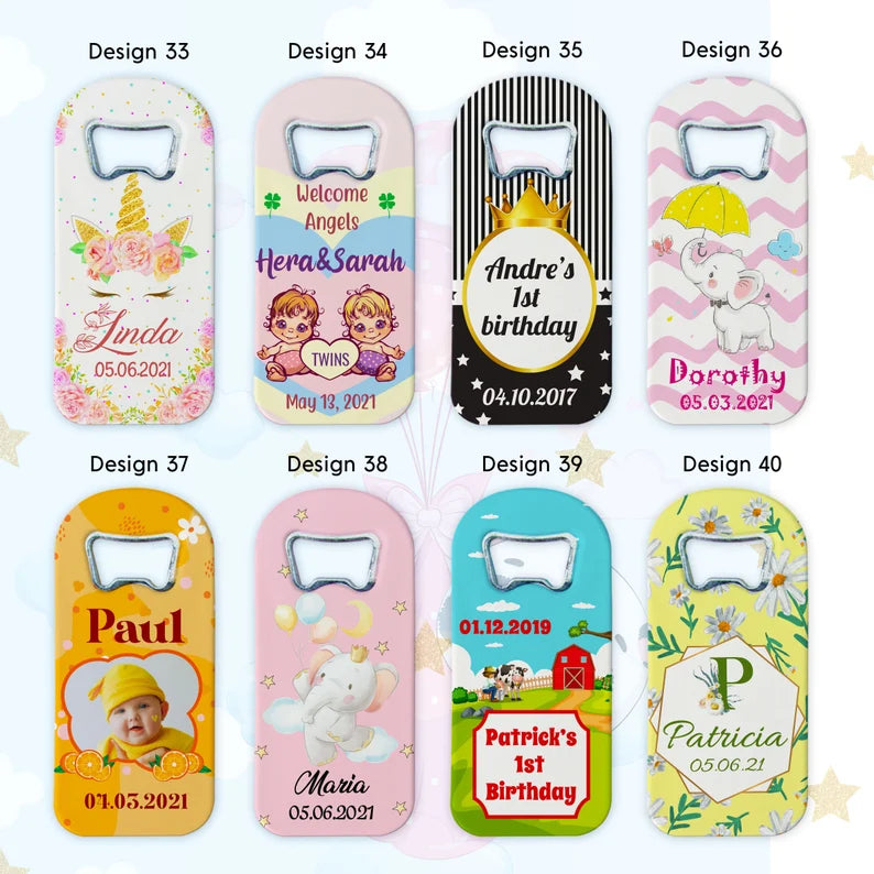 Customisable Baby Shower fridge Magnet Favors for 1st Birthday