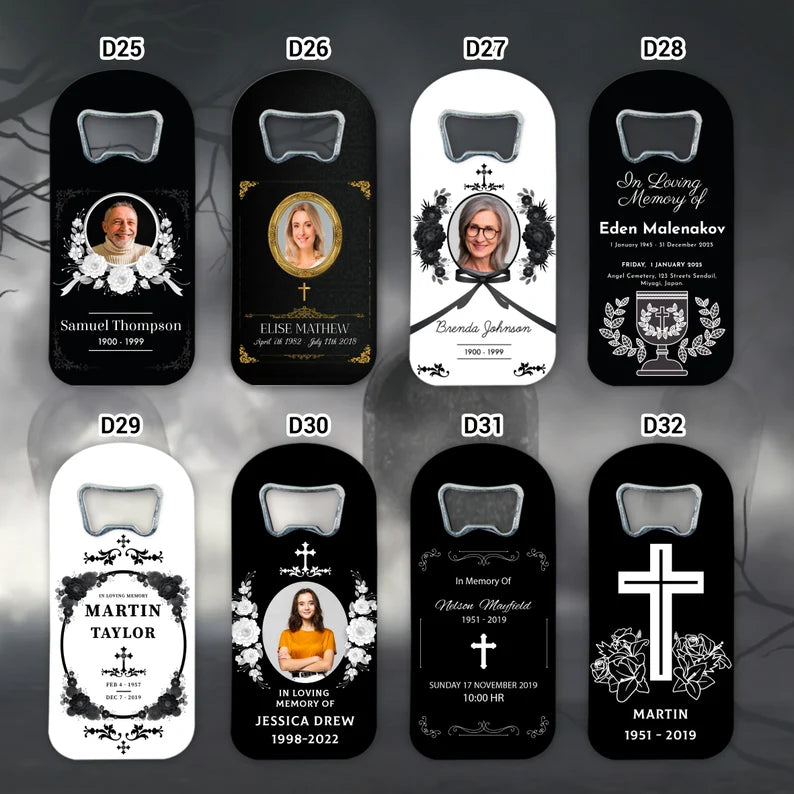 Funeral Favors, Forget Me Not Bottle Opener, Celebration of life, Memorial Favors