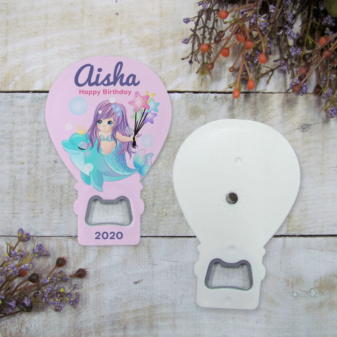Mermaid Themed Hot Air Balloon Magnet Favor