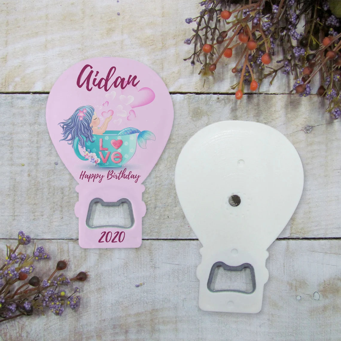Mermaid Themed Hot Air Balloon Magnet Favor