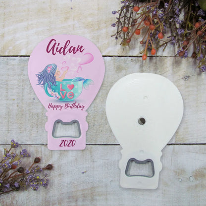 Mermaid Themed Hot Air Balloon Magnet Favor