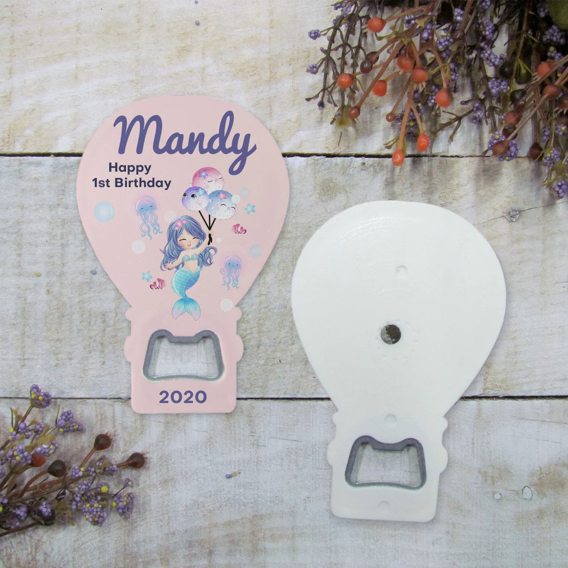 Mermaid Themed Hot Air Balloon Magnet Favor