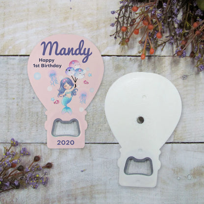 Mermaid Themed Hot Air Balloon Magnet Favor