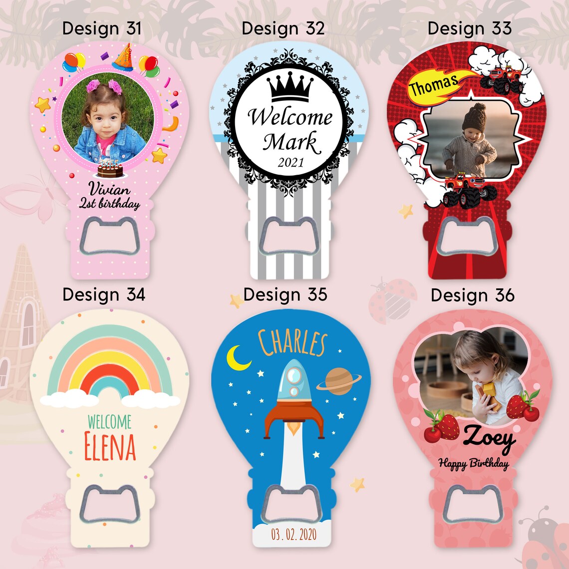 Hot Air Balloon Magnet Favor Gift for your Baby Shower