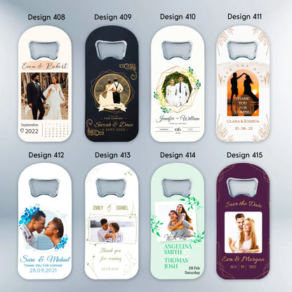 Picture Design Wedding Favor For Guests in Bulk Magnet and Bottle Opener