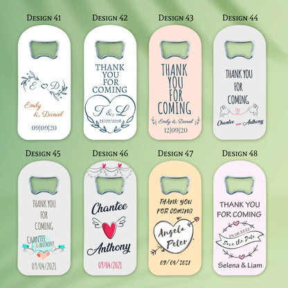 Custom Bottle Opener Fridge Magnet Favour Save the Dates