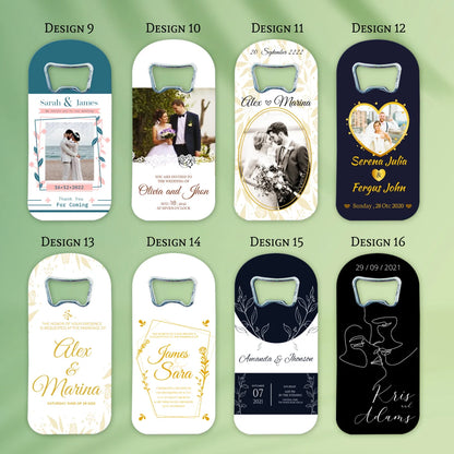 Custom Bottle Opener Fridge Magnet Favour Save the Dates