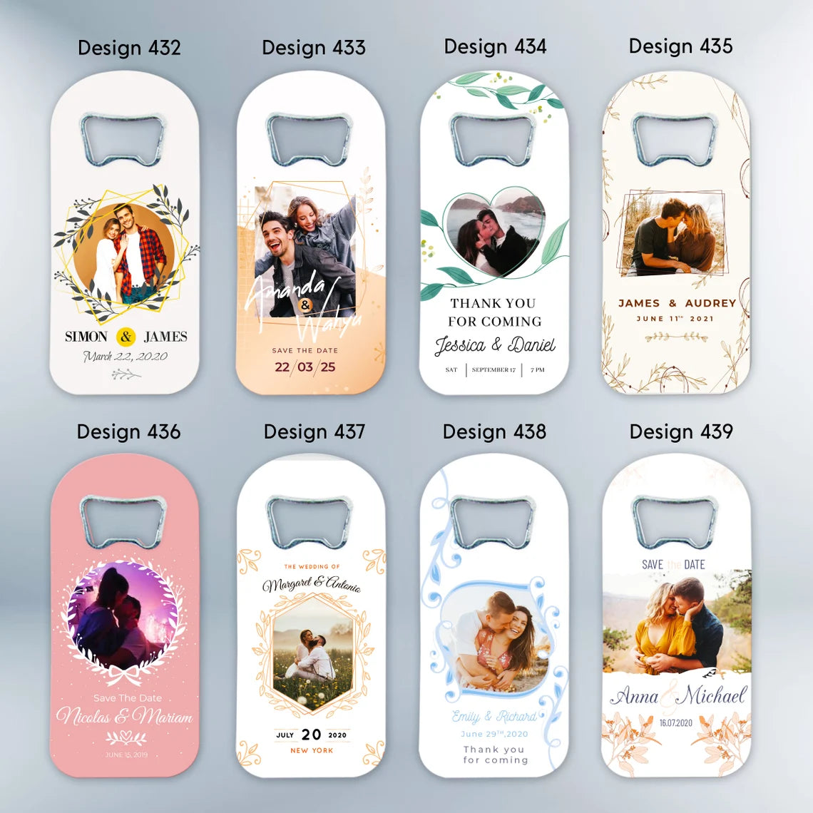 Picture Design Wedding Favor For Guests in Bulk Magnet and Bottle Opener