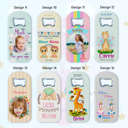 Baby Shower Guest Gift, Magnet and Bottle Opener 48 Design