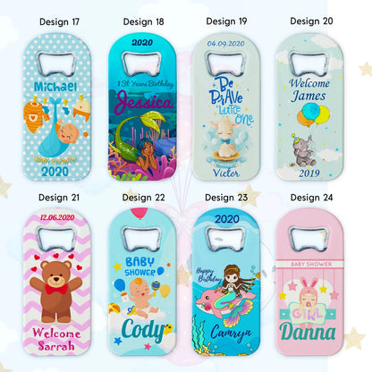 Baby Shower Guest Gift, Magnet and Bottle Opener 48 Design