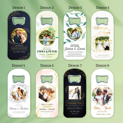 Custom Bottle Opener Fridge Magnet Favour Save the Dates
