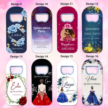 Quinceañera  Favor For Guests in Bulk, Magnet+ Bottle Opener