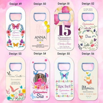 Quinceañera  Favor For Guests in Bulk, Magnet+ Bottle Opener