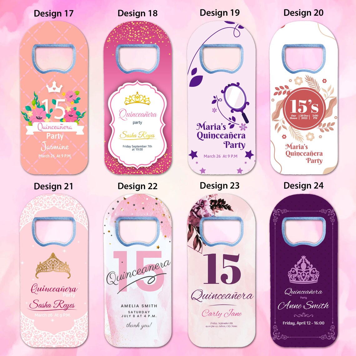 Quinceañera  Favor For Guests in Bulk, Magnet+ Bottle Opener