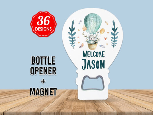 Hot air balloon magnet favor gift for your baby shower, a charming and personalized keepsake to celebrate your special occasion