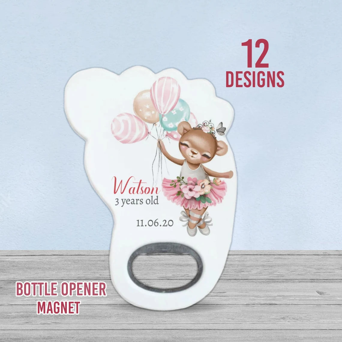 Foot shaped magnets, perfect for baby shower or 1st birthday party favors, a unique and memorable keepsake for your guests