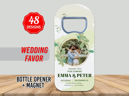 Custom Bottle Opener Fridge Magnet Favour Save the Dates
