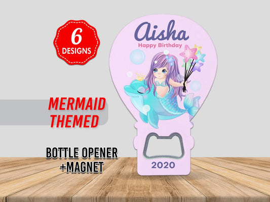 Mermaid themed hot air balloon magnet favor, a unique and whimsical gift for your special event, perfect for creating lasting memories