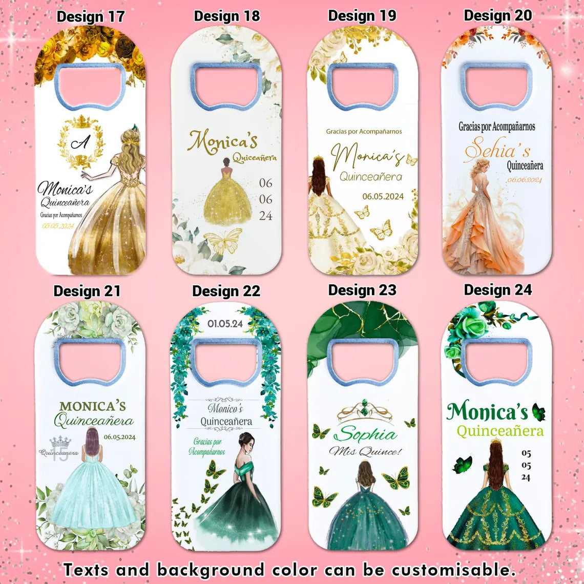 Quinceañera Party Gift Pack, Magnet+Card+ Gummy