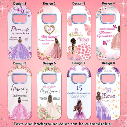 Quinceañera Party Gift Pack, Magnet+Card+ Gummy