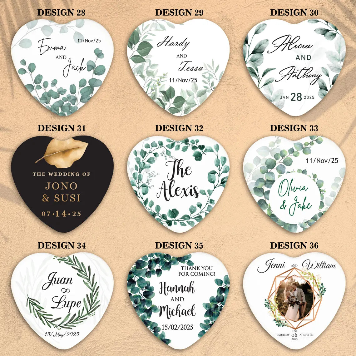 Heart Magnet & Bottle Opener – Personalized Wedding Favor for Guests