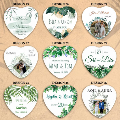Heart Magnet & Bottle Opener – Personalized Wedding Favor for Guests