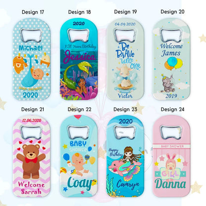 Customisable Baby Shower fridge Magnet Favors for 1st Birthday