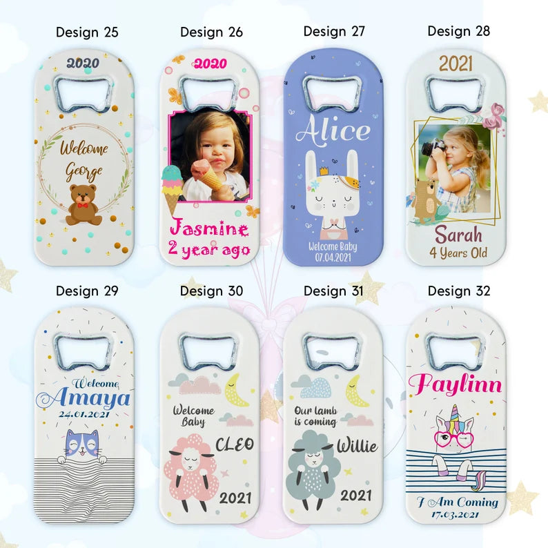 Customisable Baby Shower fridge Magnet Favors for 1st Birthday