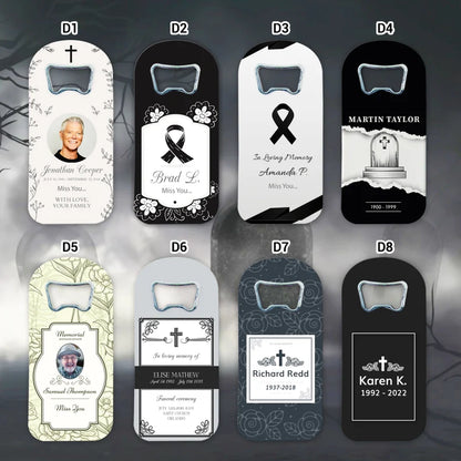 Funeral Favors, Forget Me Not Bottle Opener, Celebration of life, Memorial Favors