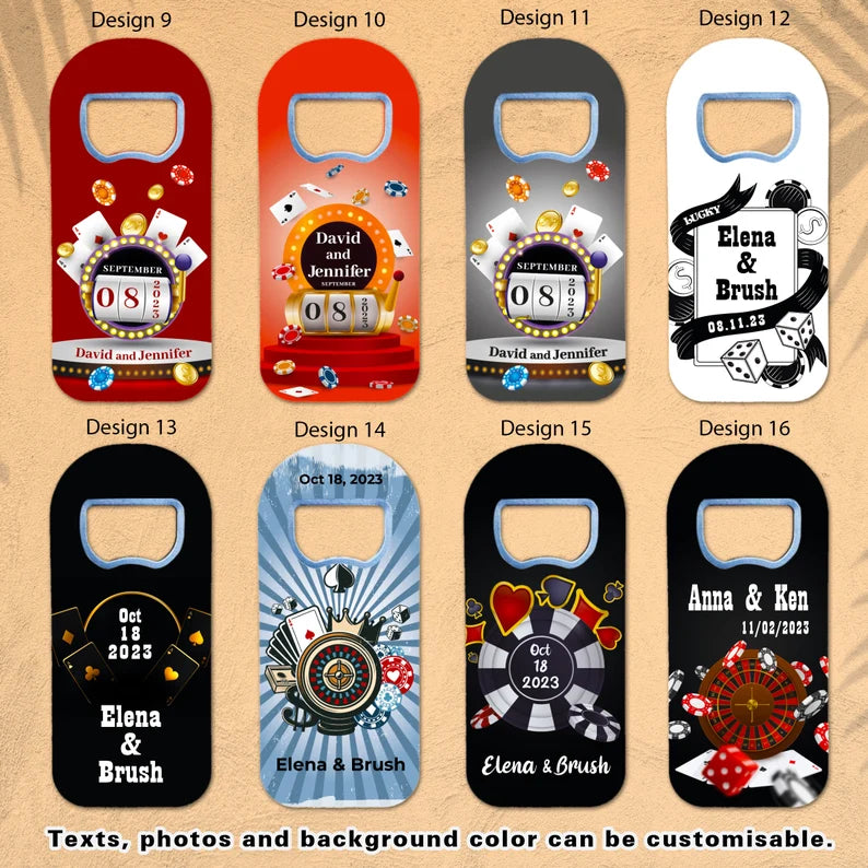 Las Vegas Theme Customizable Wedding Favor For Guests