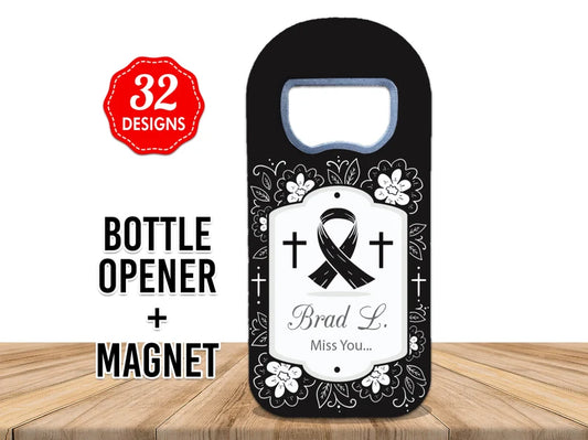 Funeral Favors, Forget Me Not Bottle Opener, Celebration of life, Memorial Favors