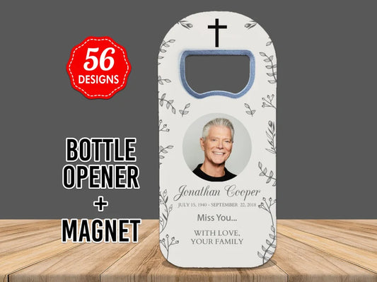 Rest in Peace Rip Funeral Favours, Magnet and Bottle Opener