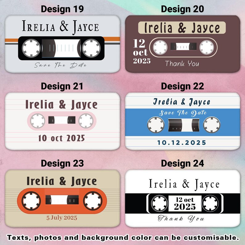 Cassette Tape Theme Wedding Favors For Guests, Wedding Souvenir