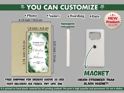 Cartoon Character Themed Bottle Opener + Magnet, Wedding Souvenirs
