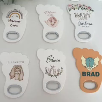 Foot shaped magnets, perfect for baby shower or 1st birthday party favors, a unique and memorable keepsake for your guests