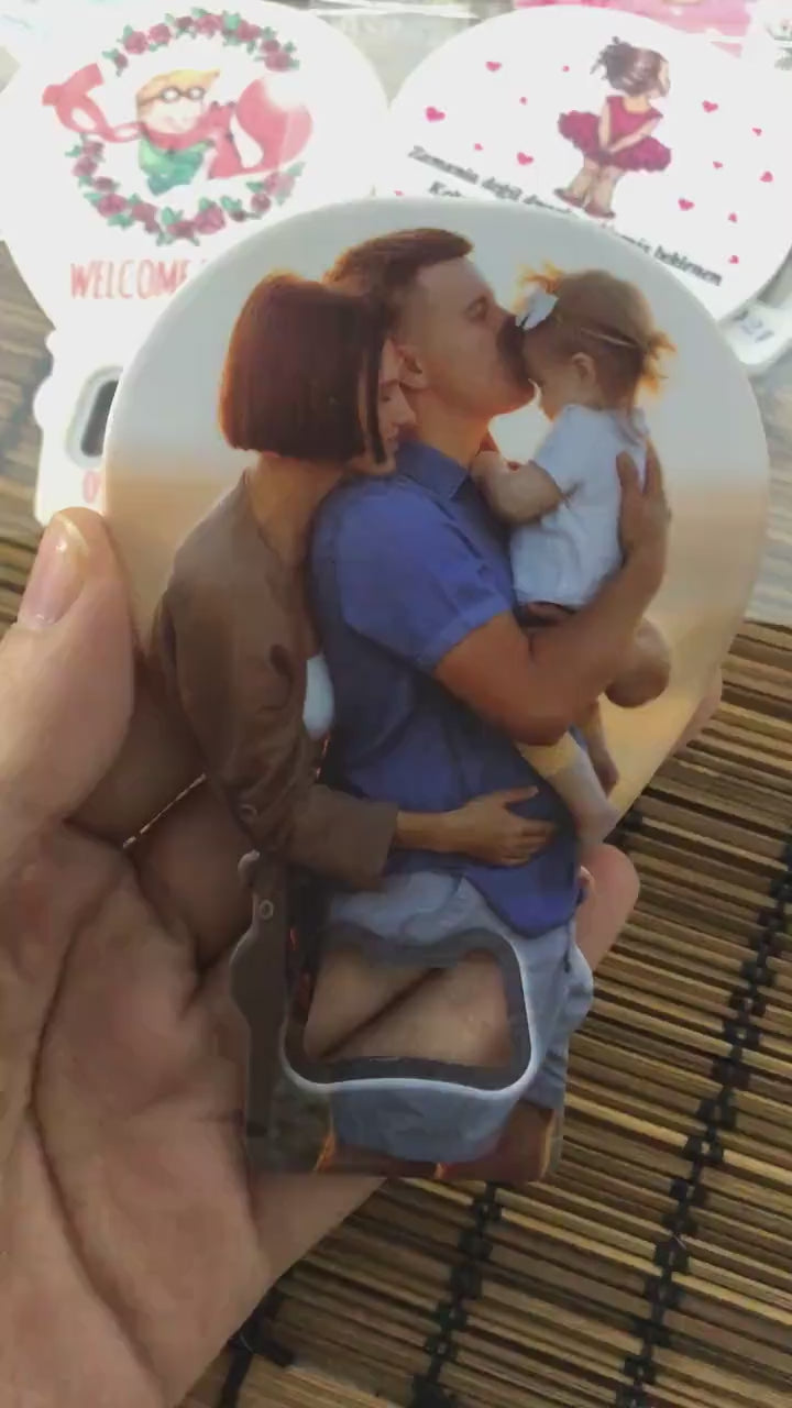 Mermaid themed hot air balloon magnet favor, a unique and whimsical gift for your special event, perfect for creating lasting memories